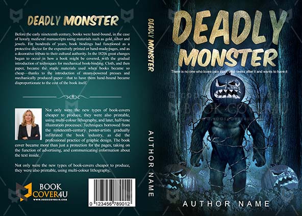 Horror-book-cover-design-Deadly Monster-front