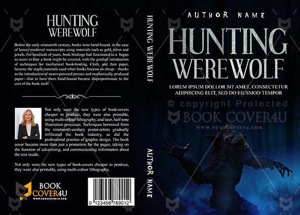 Horror-book-cover-design-Hunting Werewolf-front