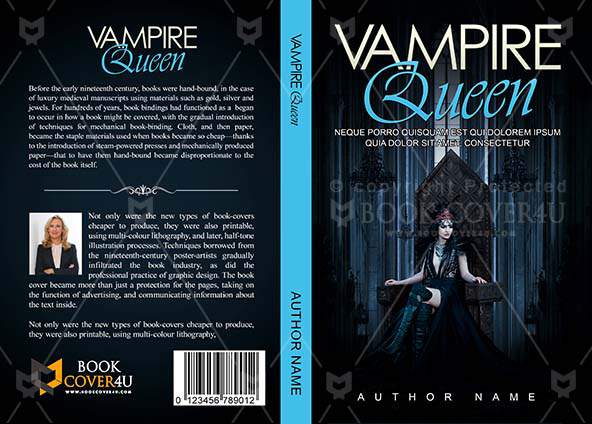 Horror-book-cover-design-Vampire Queen-front