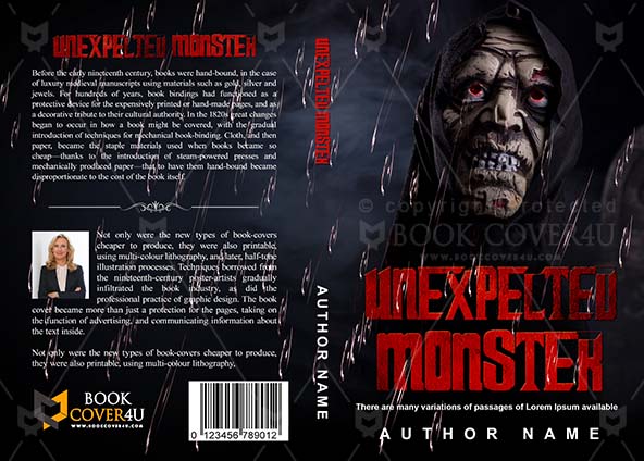 Horror-book-cover-design-Unexpected Monster-front