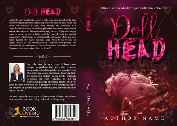Horror-book-cover-design-Doll Head-front