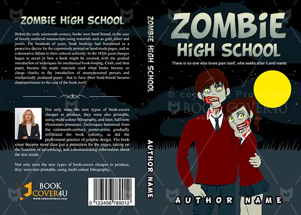Horror-book-cover-design-Zombie High School-front