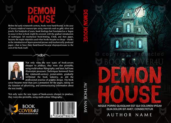 Horror-book-cover-design-Demon House-front