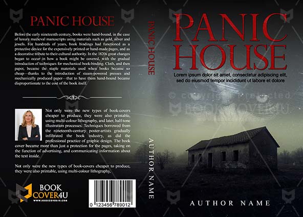 Horror-book-cover-design-Panic House-front