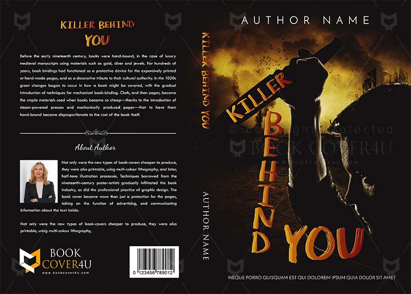 Horror-book-cover-design-Killer Behind You-front