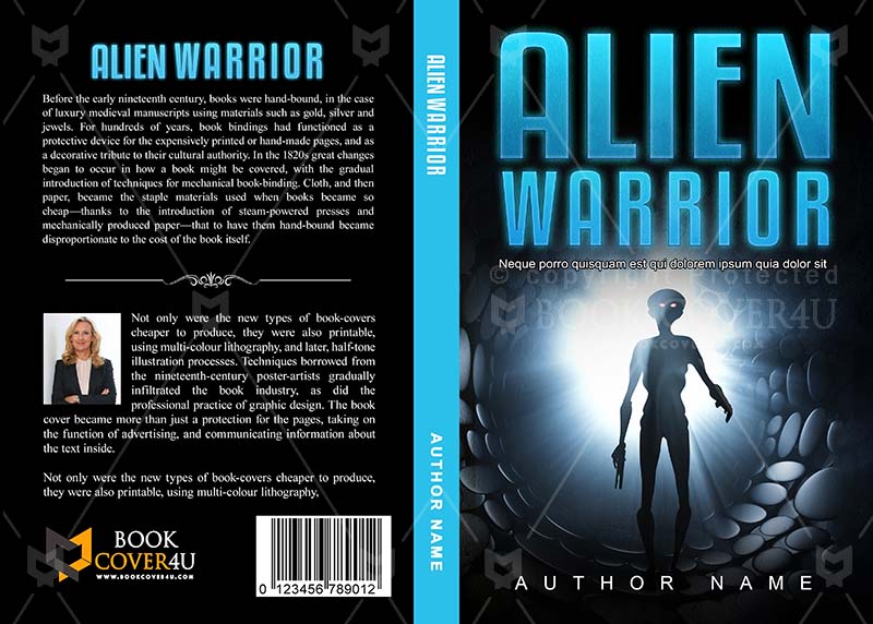 Horror-book-cover-design-Alien Warrior-front