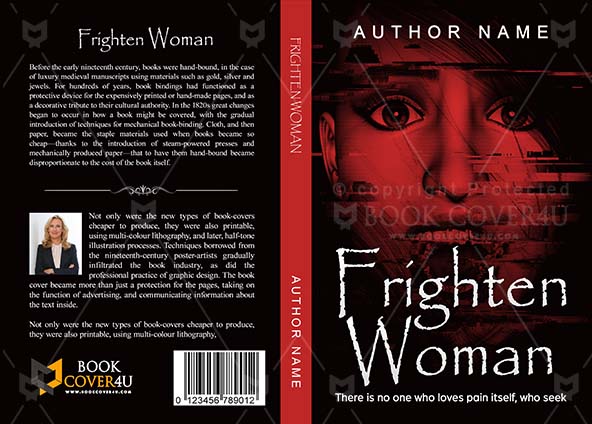Horror-book-cover-design-Frighted Woman-front