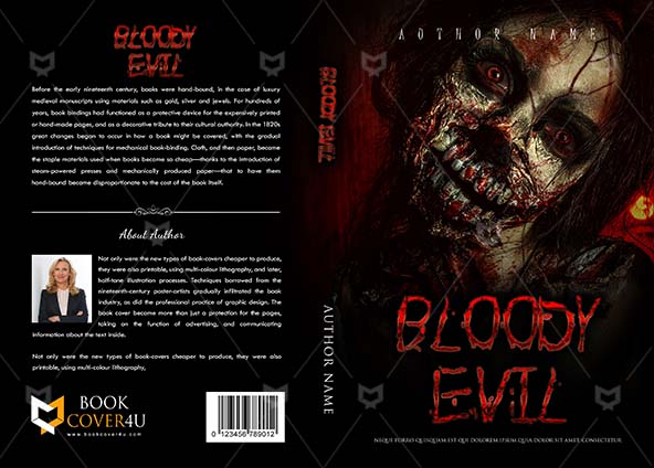 Horror-book-cover-design-Bloody Evil-front