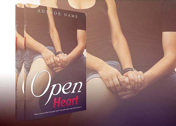 Romance-book-cover-design-Open Heart -back