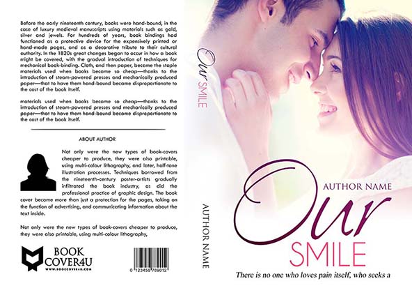 Romance-book-cover-design-Our Smile -front