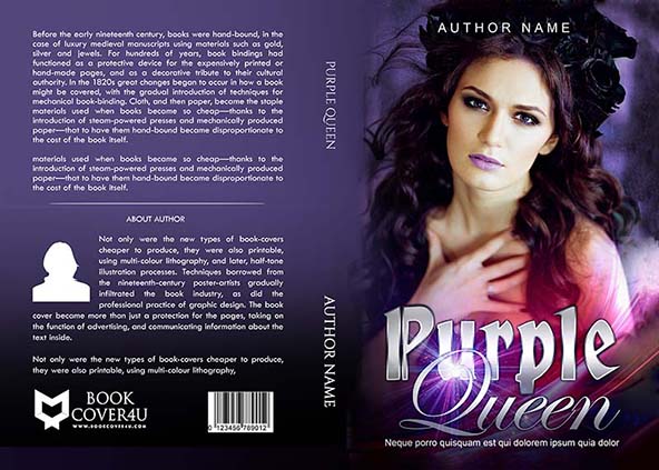 Romance-book-cover-design-Purple Queen-front
