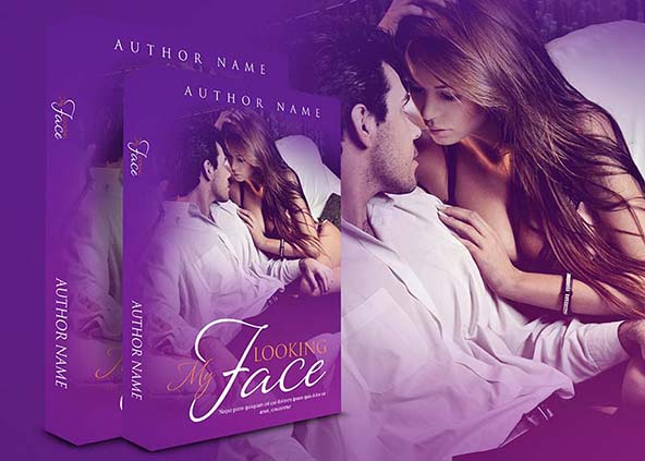 Romance-book-cover-design-Looking My Face-back