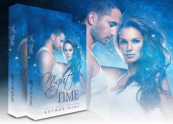 Romance-book-cover-design-Night Time-back