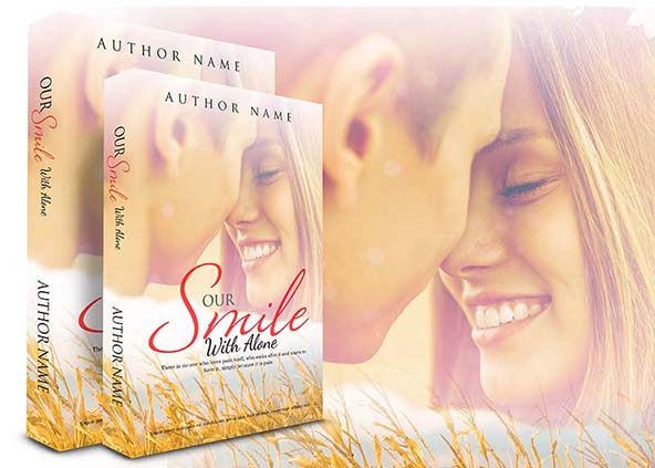 Romance-book-cover-design-our smile with....-back