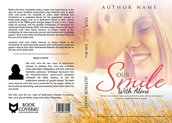 Romance-book-cover-design-our smile with....-front