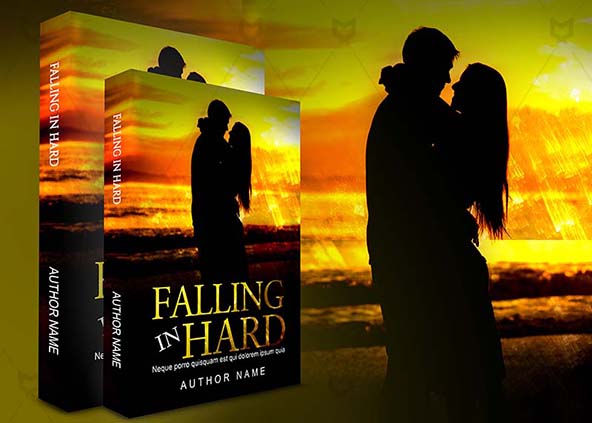 Romance-book-cover-design-Falling In Hard-back