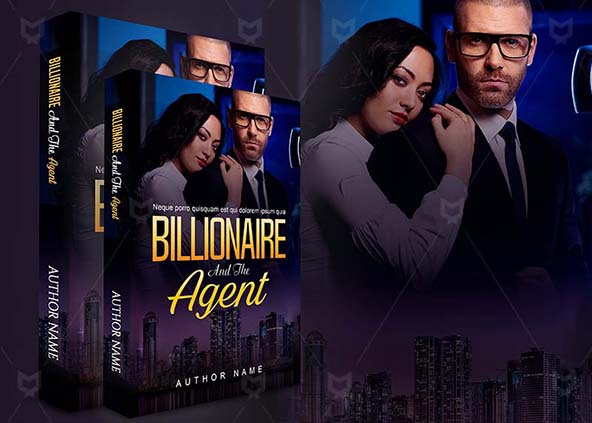 Romance-book-cover-design-Billionaire And The Agent-back
