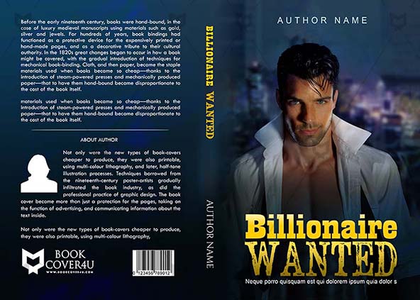 Romance-book-cover-design-Billionaire Wanted-front