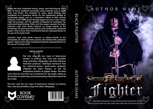 Fantasy-book-cover-design-Black Fighter-front