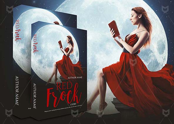 Fantasy-book-cover-design-Red Frock-back