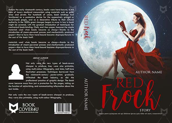Fantasy-book-cover-design-Red Frock-front
