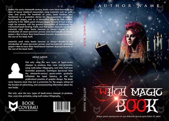 Fantasy-book-cover-design-Witch Magic Book-front