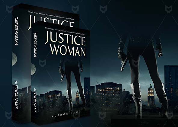 Fantasy-book-cover-design-Justice Woman-back