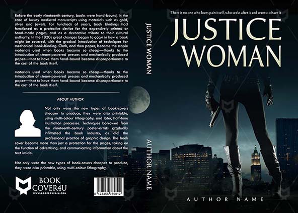 Fantasy-book-cover-design-Justice Woman-front