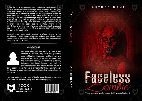Horror-book-cover-design-Faceless Zombie-front