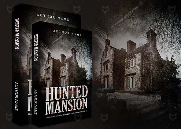 Horror-book-cover-design-Hunted Mansion-back