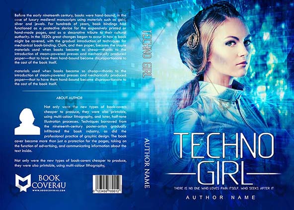 SCI-FI-book-cover-design-Techno Girl-front