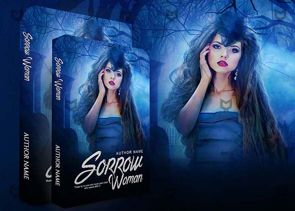 Horror-book-cover-design-Sorrow Woman-back