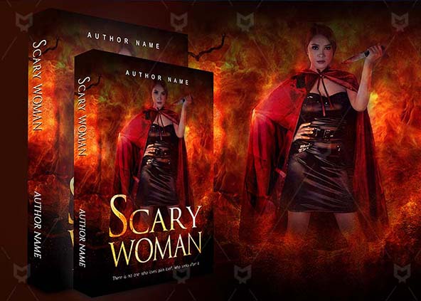 Horror-book-cover-design-Scary Woman-back