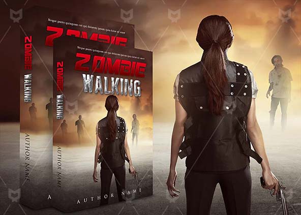 Horror-book-cover-design-Zombie Walking-back