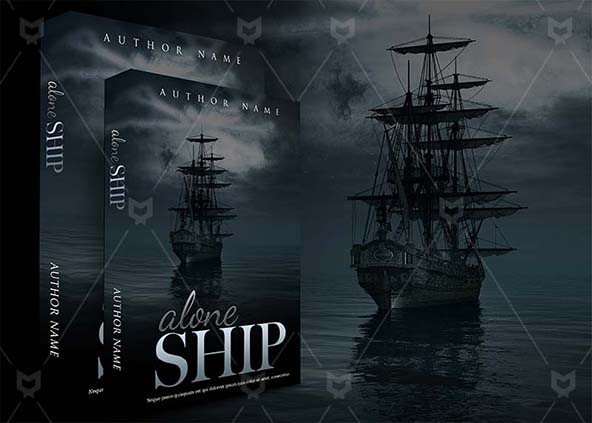 Fantasy-book-cover-design-Alone Ship-back