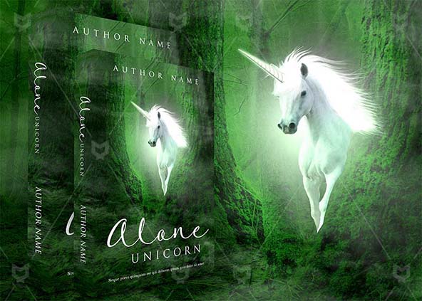 Fantasy-book-cover-design-Alone Unicorn-back