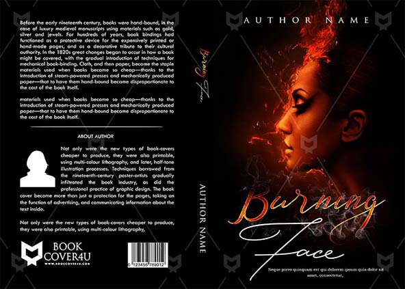 Fantasy-book-cover-design-Burning Face-front