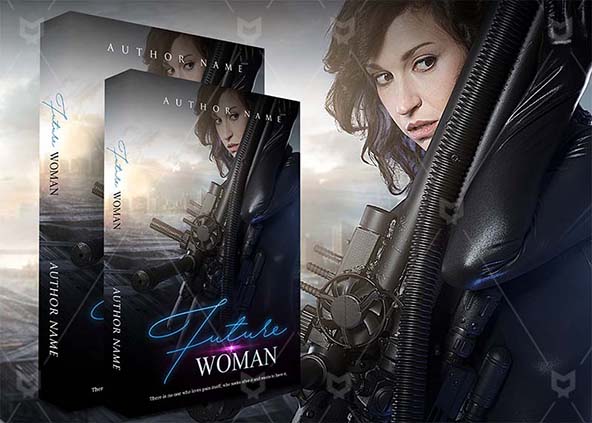 Fantasy-book-cover-design-Future Woman-back