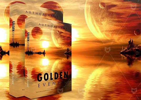 Fantasy-book-cover-design-Golden Evening-back