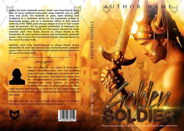 Fantasy-book-cover-design-Golden Soldier-front