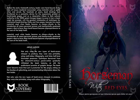 Fantasy-book-cover-design-Horseman With Red ....-front