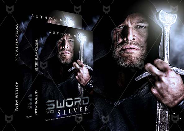Fantasy-book-cover-design-Sword With Silver-back