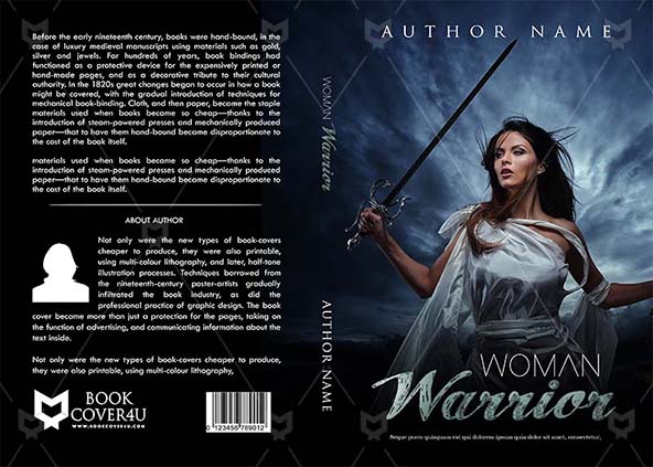 Fantasy-book-cover-design-Woman Warrior-front