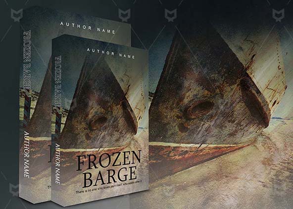 Fantasy-book-cover-design-Frozen Barge-back