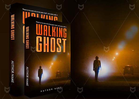 Horror-book-cover-design-Walking Ghost-back