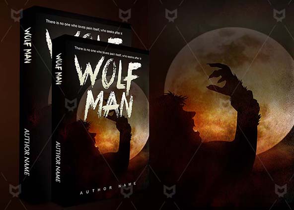 Horror-book-cover-design-Wolf Man-back