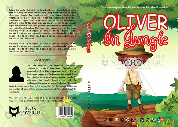 Children-book-cover-design-Oliver In Jungle-front