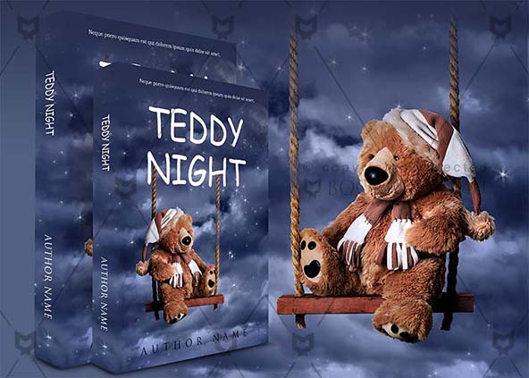 Children-book-cover-design-Teddy Night-back