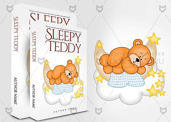 Children-book-cover-design-Sleepy Teddy-back