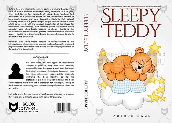Children-book-cover-design-Sleepy Teddy-front